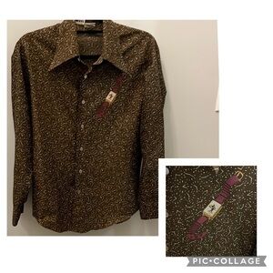 Vintage Kennington Disney Button Down Shirt Mickey Mouse 1970’s Size Large